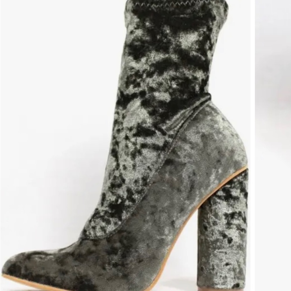 Cape Robbin Olive Green Velvet Mid Calf Boot